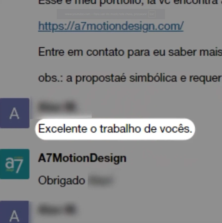 Print real de conversa no WhatsApp com cliente
